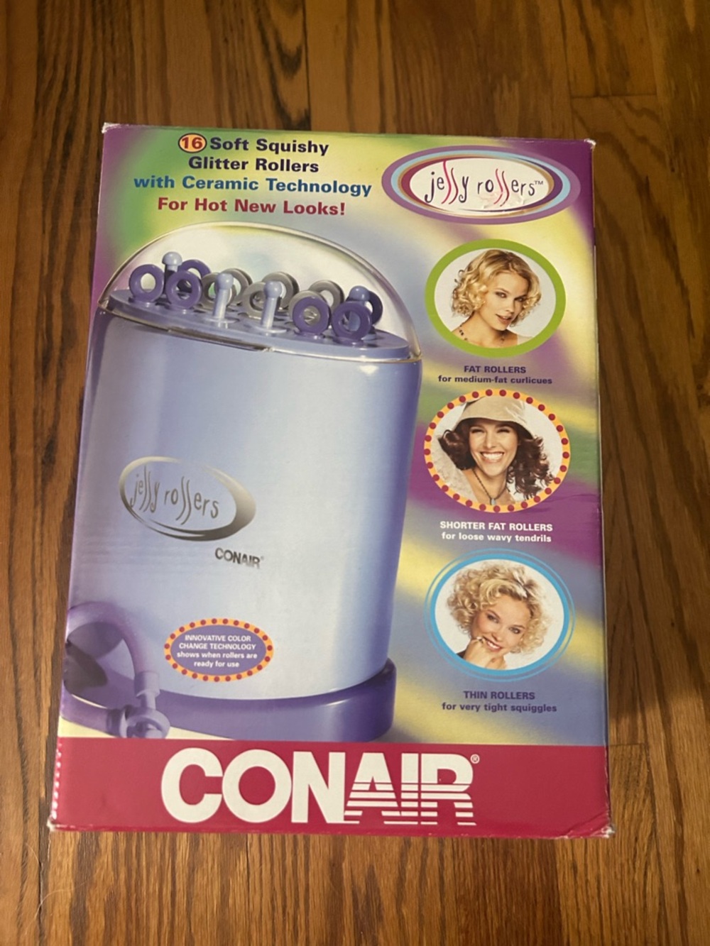 Conair Y2K/Early 2000s/Early 00s Era Blue 16 Soft Squishy Glitter Rollers